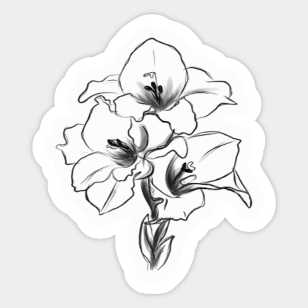 Gladiolus Sticker by MissyMoo